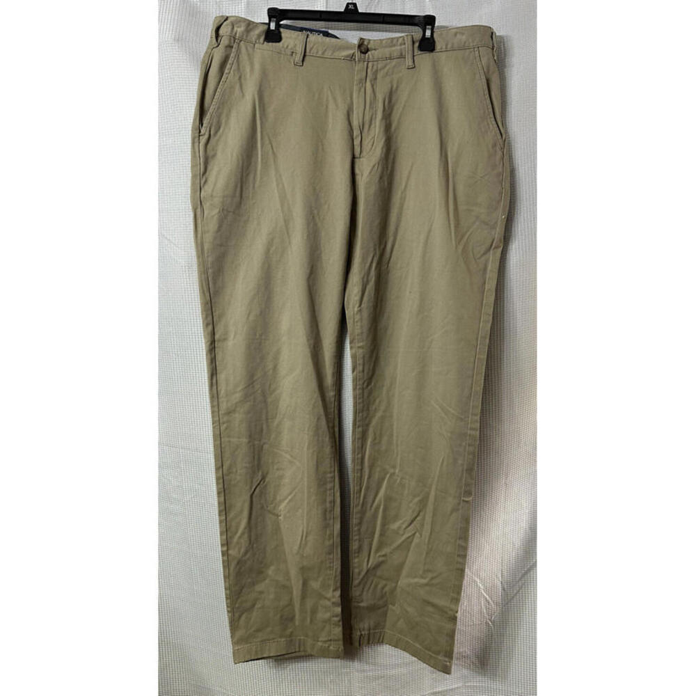 NWT Nautica Stretch Soft Twill Classic Fit Mens Khaki Pants Slacks Size 38x34‎